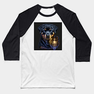 Gothic Rottweiler Baseball T-Shirt